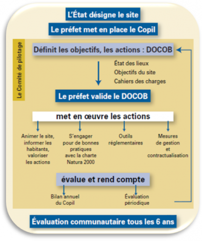 Schéma explicatif : élaboration d'un DOCOB